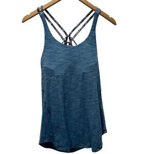 Lululemon Moment To Movement 2-In-1 Tank in Carbon Blue Paisley Womens 4 Strappy